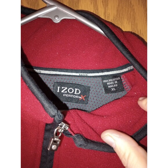 IZOD Performance X Jacket Pullover 1/4 Zip Fleece 100% Polyester Mens XL 46×28 - Picture 3 of 16
